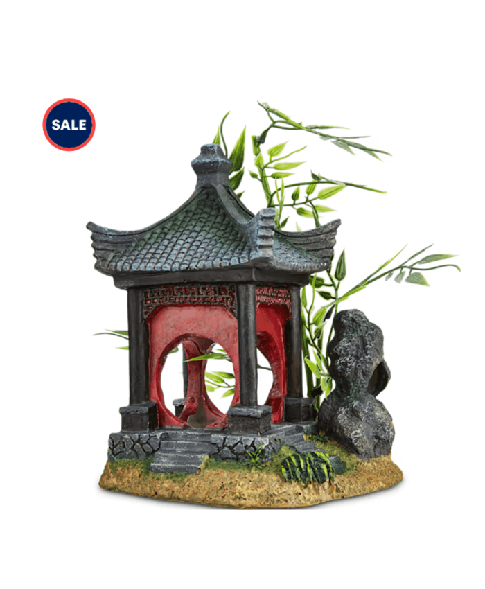 Asian Gazebo with Bamboo Ornament